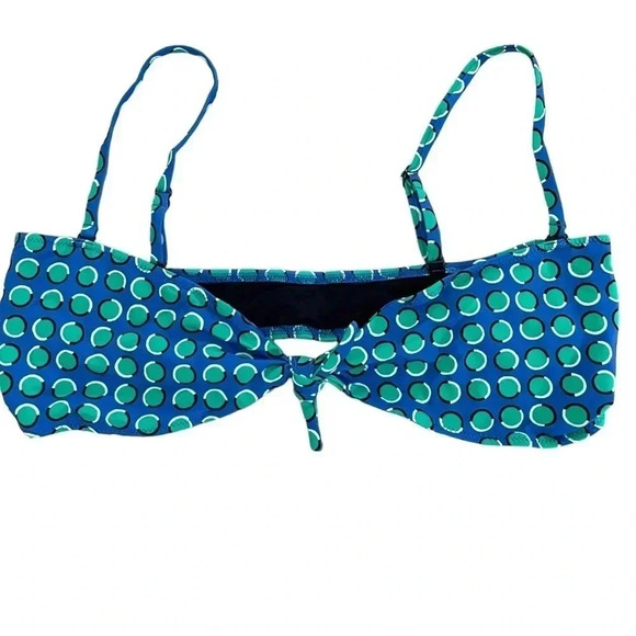 Solid & Striped The Roux Bikini Top Cobalt Blue Polka Dot - Picture 7 of 10